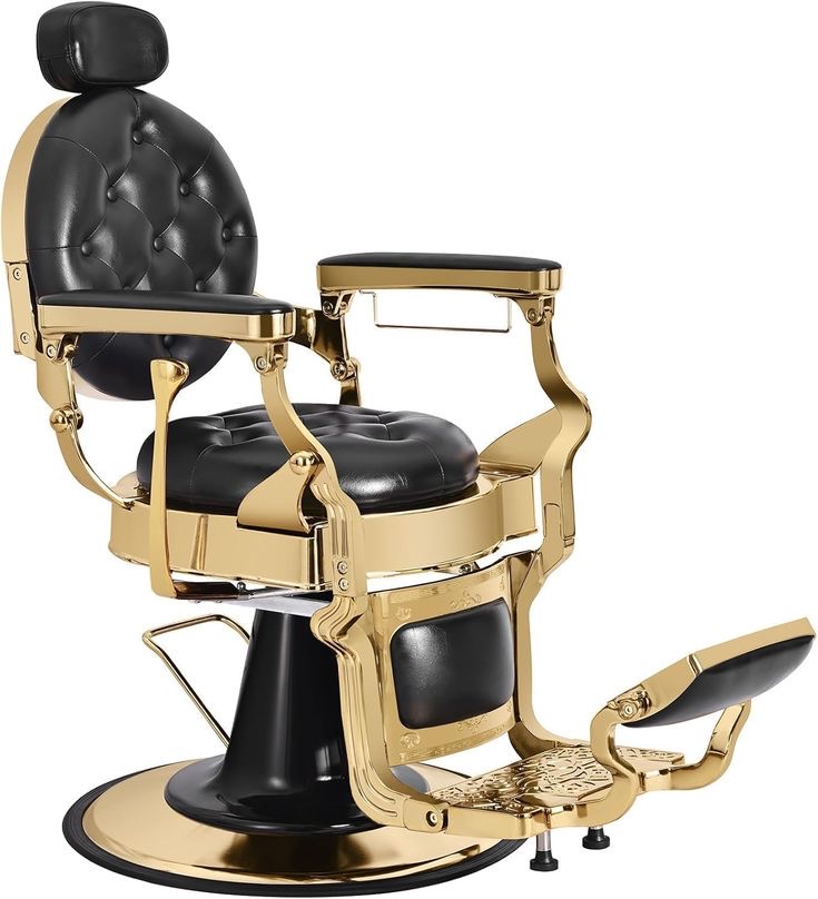 Black & Gold Barber Chair